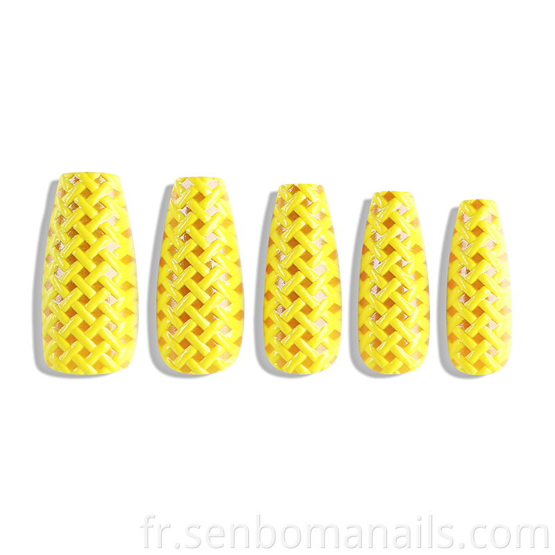 yellow 3D nail
